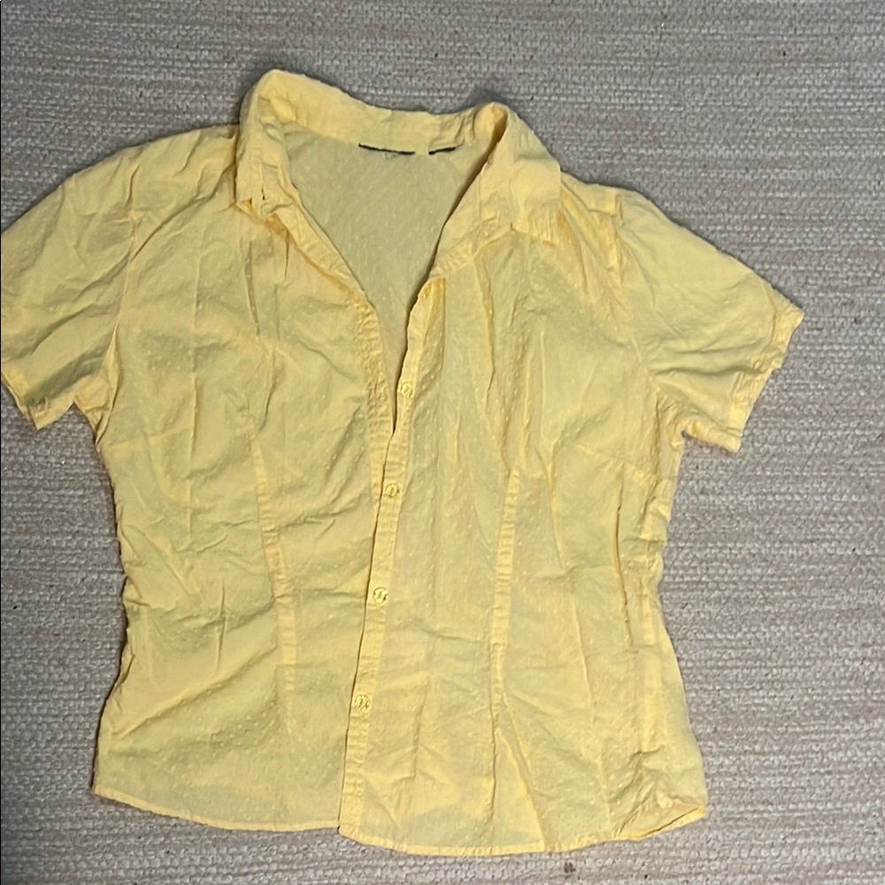 Yellow Women's Button-Up Shirt